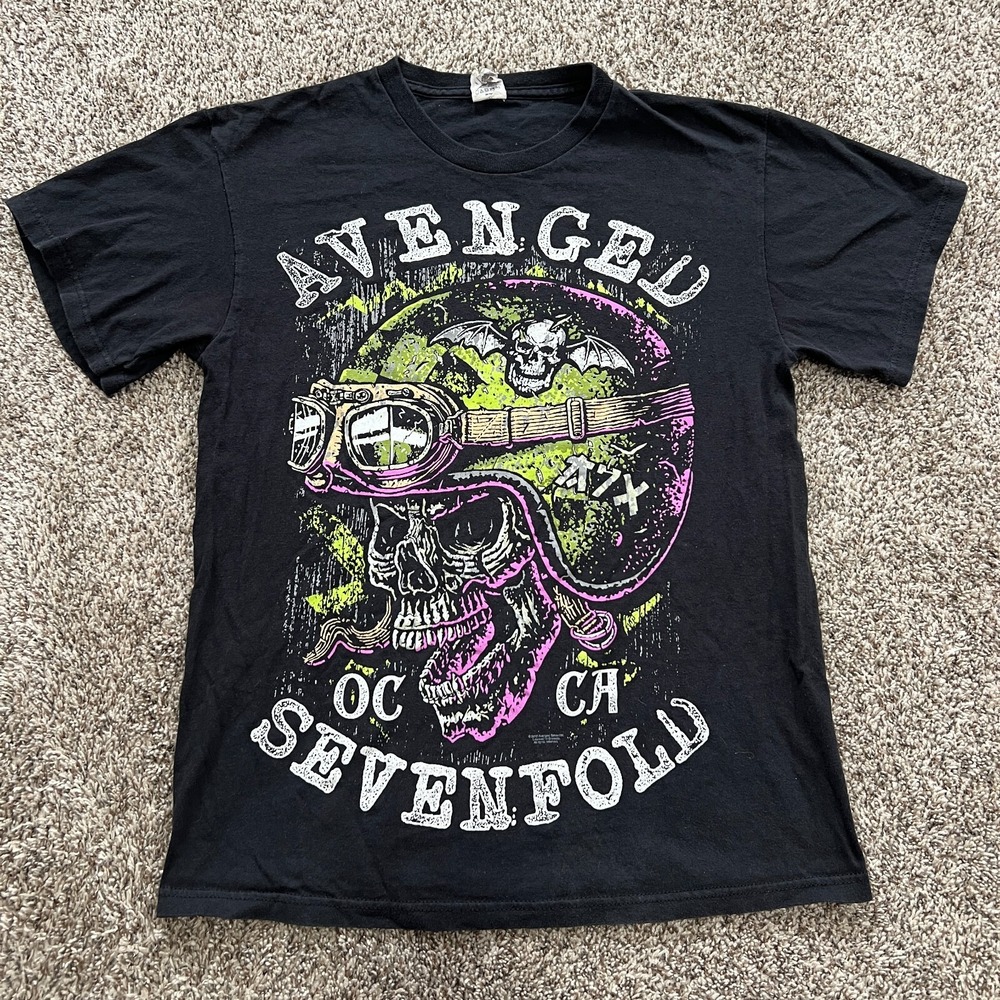 Avenged Sevenfold Shirt Medium Black 2012 Hardcore Rock Music Tour